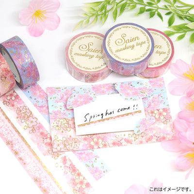 Kamiiso SAIEN Washi Tape - Sakura (Made in Japan)
