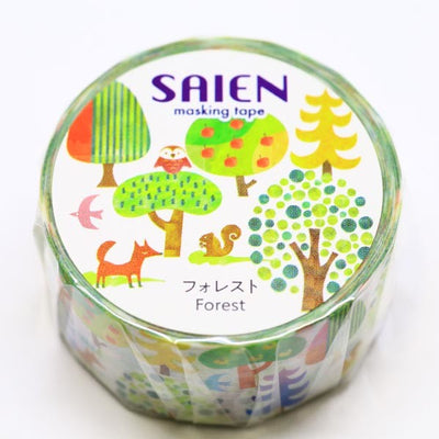 Kamiiso SAIEN Washi Tape - Forest (Made in Japan)