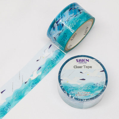 Kamiiso SAIEN Clear Masking Tape - Seagull (Made in Japan)