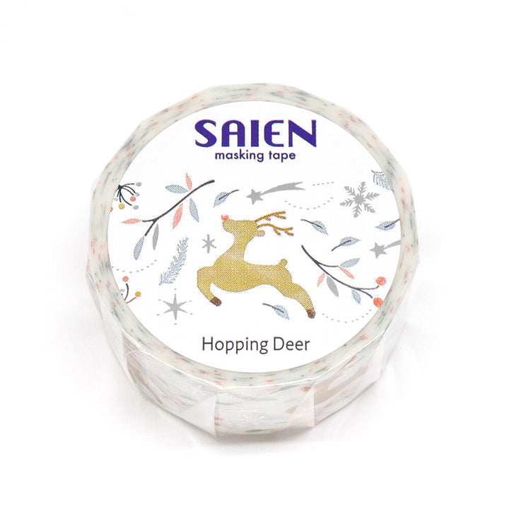 *Limited Edition Design* Kamiiso SAIEN Washi Tape - Hopping Deer (Made in Japan)