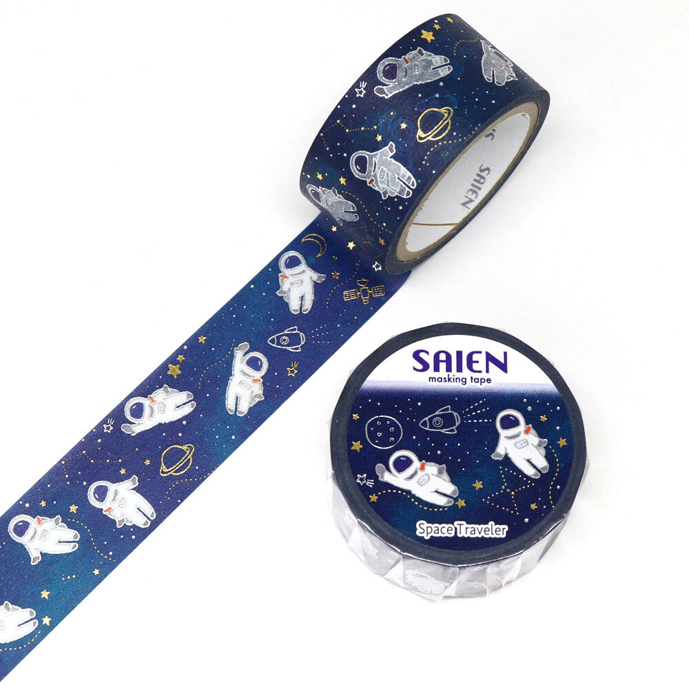 Kamiiso SAIEN Washi Tape - Astronaut (Made in Japan)