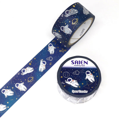 Kamiiso SAIEN Washi Tape - Astronaut (Made in Japan)