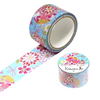 Kamiiso Yuzen Washi Tape - Kimono "Hana" Series - Blue with Flowers (Made in Japan)