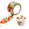 Kamiiso Yuzen Washi Tape - Kimono "Yuu" Series - Camellia Flower  (Made in Japan)