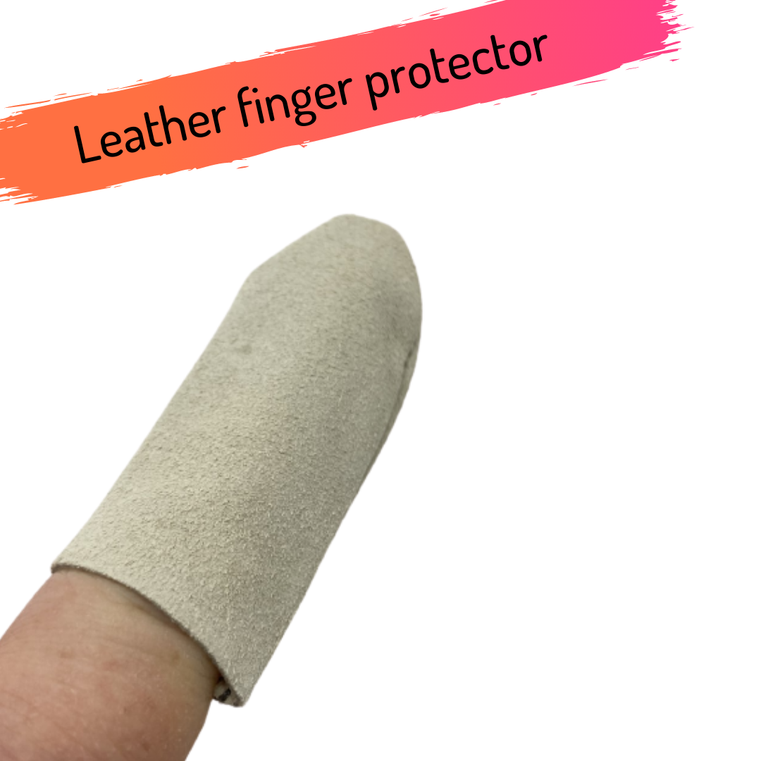 Genuine Leather Finger Protector - Small