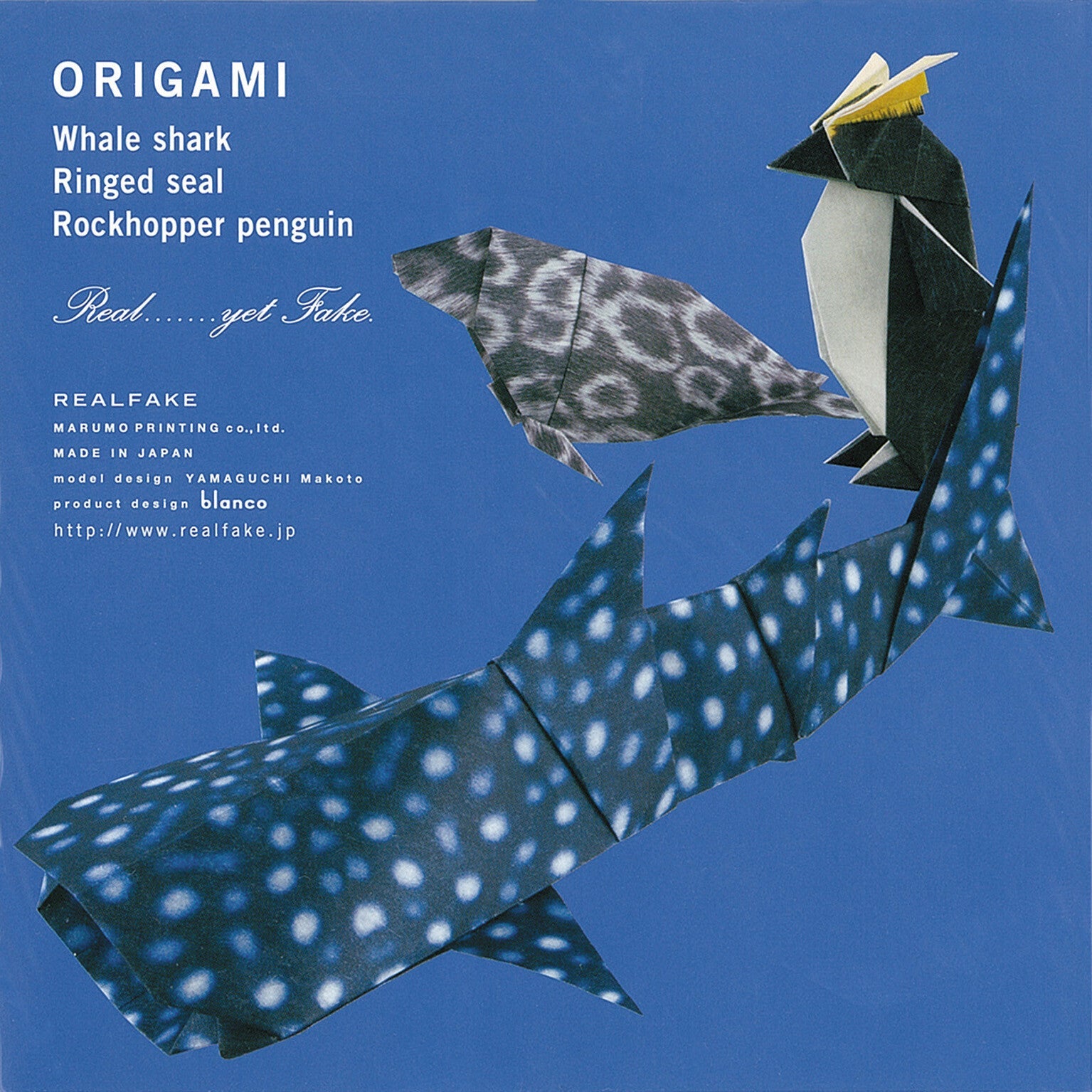 Marumo Origami Kit - Whale Shark, Ringed Seal, Rockhopper Penguin