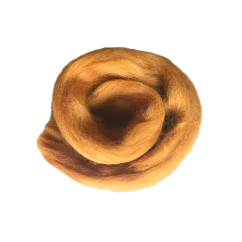 Needle Felting Wool Tops - Amber M029