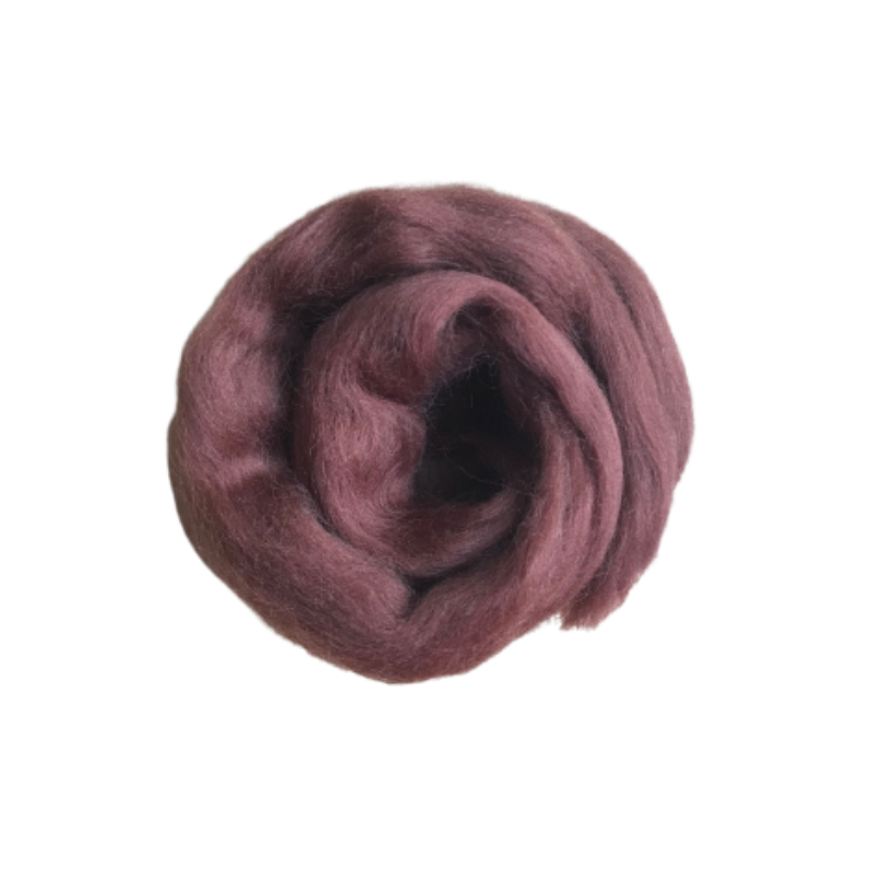 Needle Felting Wool Roving - Brown M004