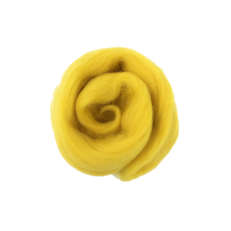Needle Felting Wool Tops - Buttercup Yellow M012