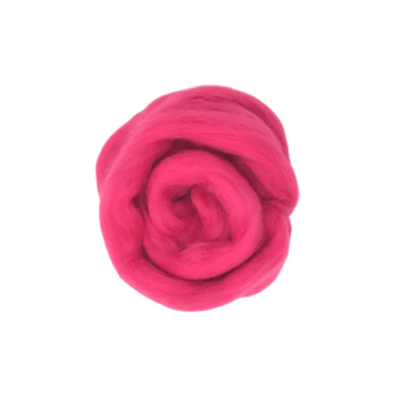 Needle Felting Wool Tops - Deep Rose M009