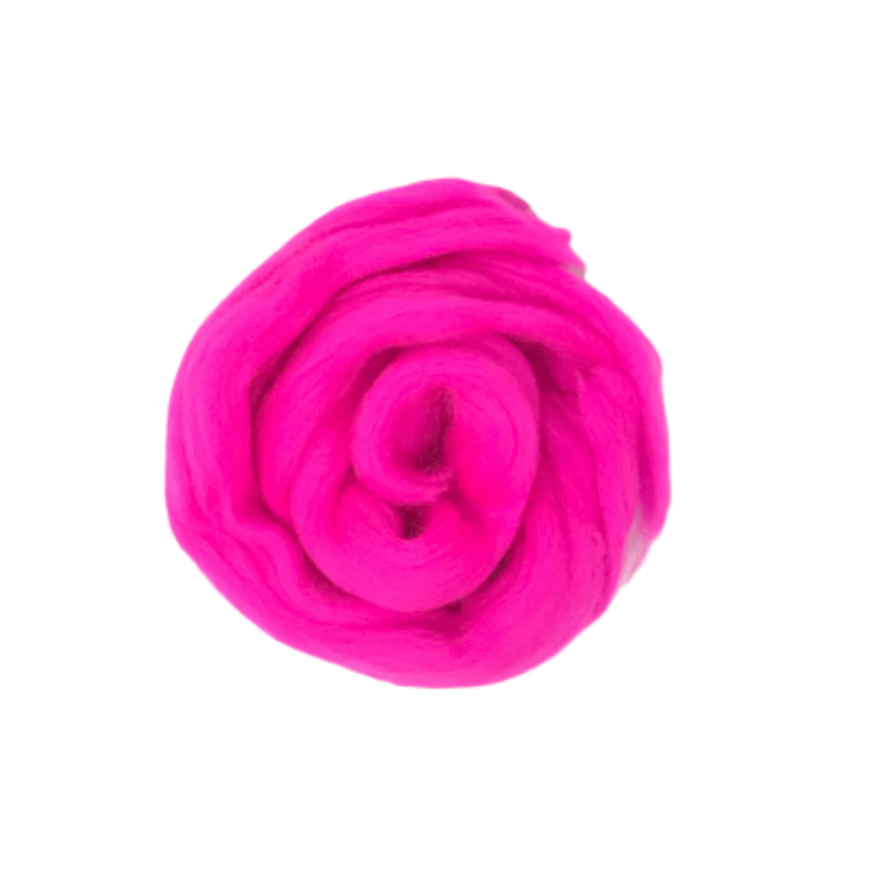 Needle Felting Wool Tops - Hot Pink M010