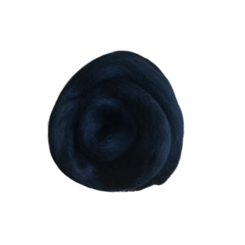 Needle Felting Wool Tops- Jet Black M003