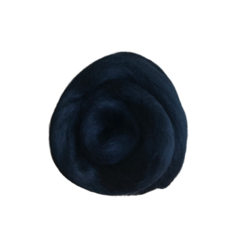 Needle Felting Wool Roving - Jet Black M003