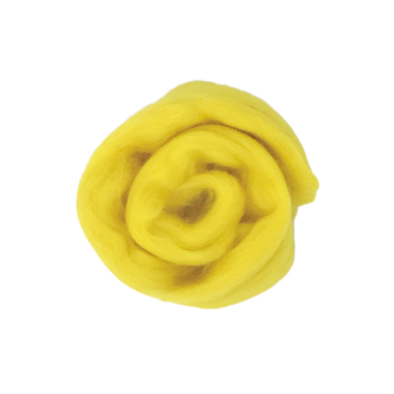 Needle Felting Wool Tops - Lemon Zest M027