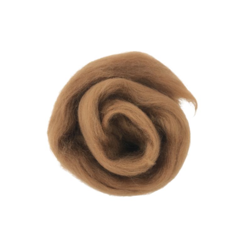 Needle Felting Wool Roving - Nutmeg M031