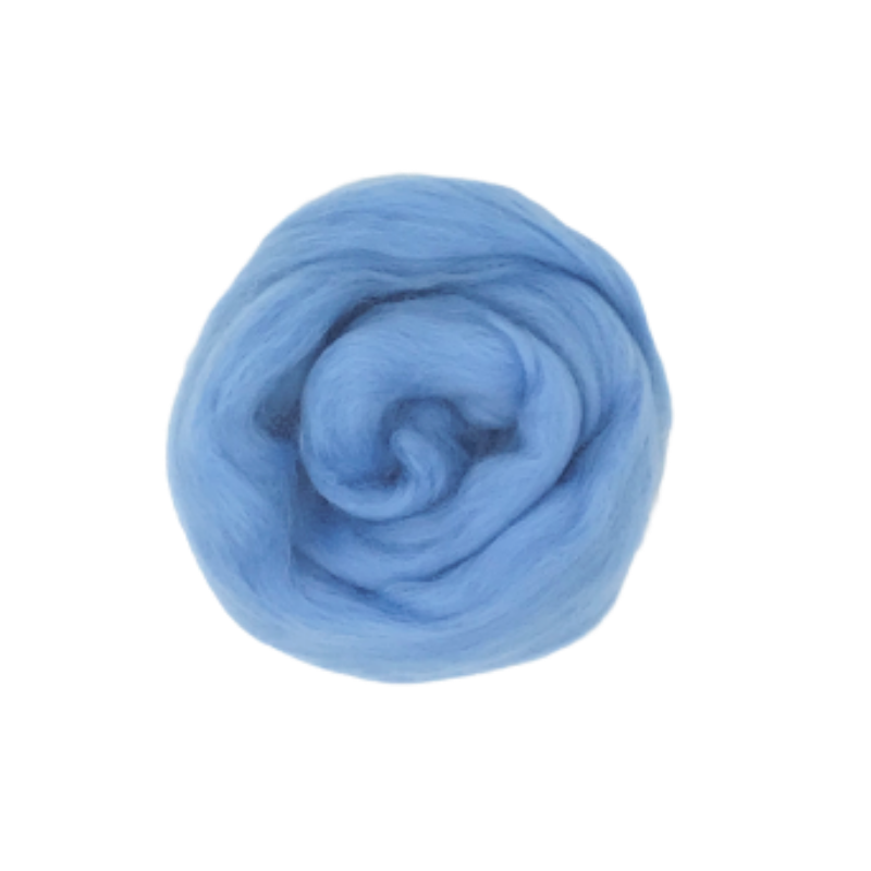 Needle Felting Wool Roving - Pastel Blue M017