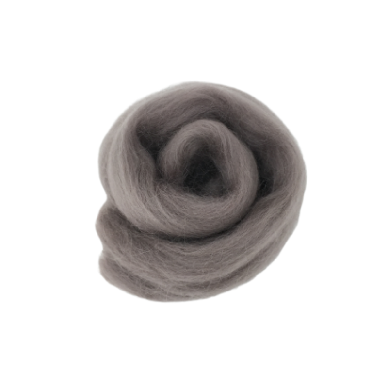 Needle Felting Wool Tops - Pewter M032