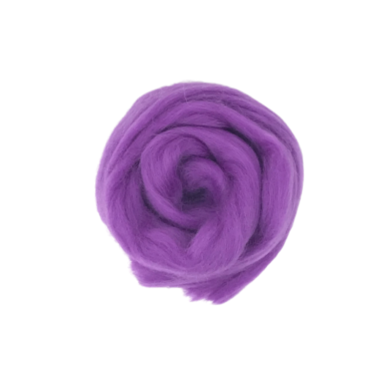 Needle Felting Wool Tops - Purple M006