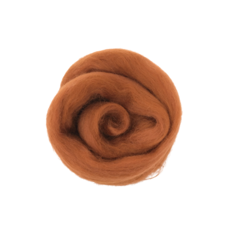Needle Felting Wool Roving - Redwood M028