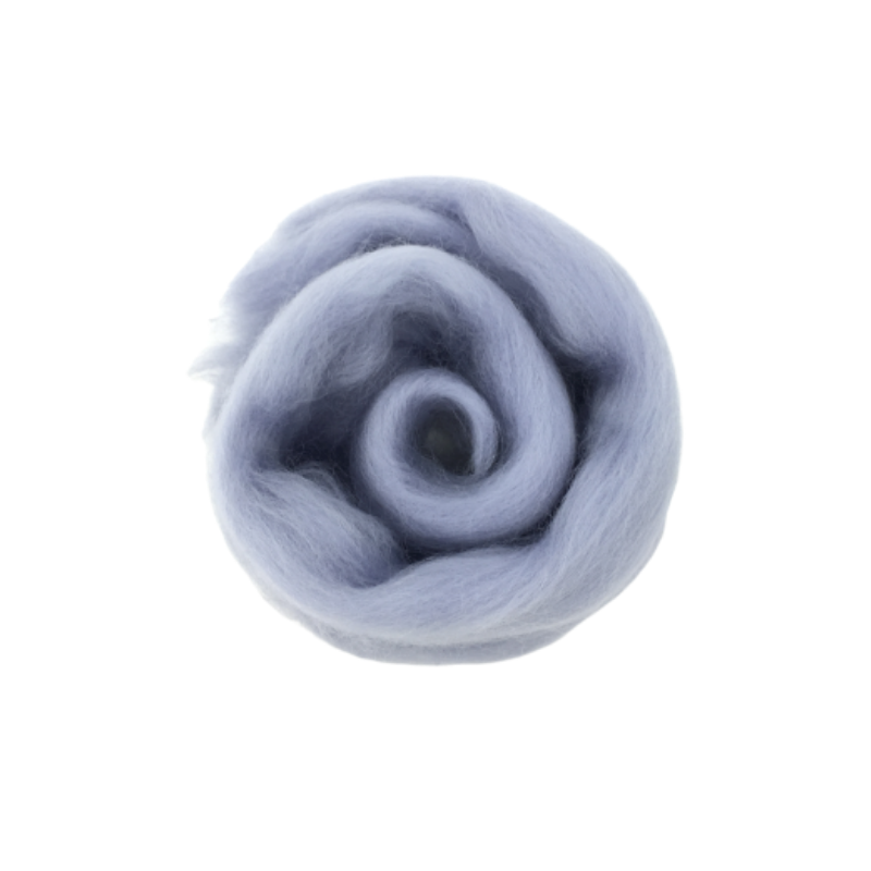 Needle Felting Wool Tops - Silver M002