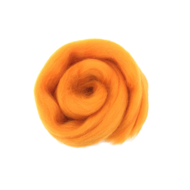Needle Felting Wool Tops - Tangerine M005