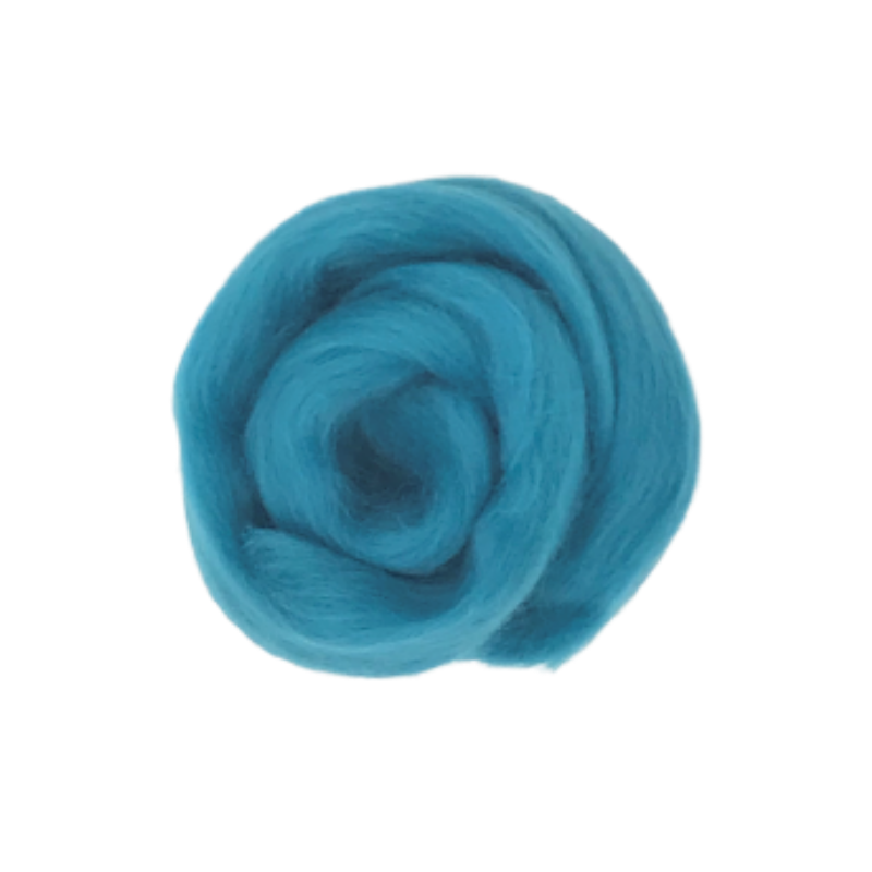Needle Felting Wool Tops - Teal M026