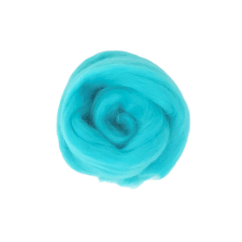 Needle Felting Wool Tops - Turquoise M015