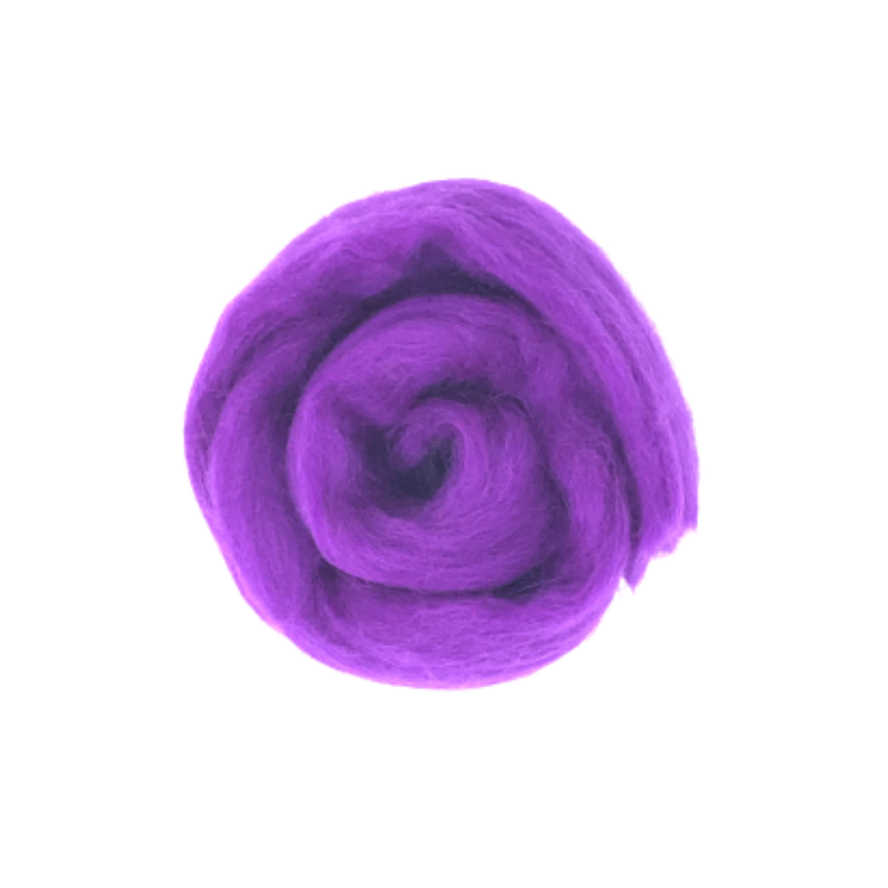 Needle Felting Wool Roving - Violet M007