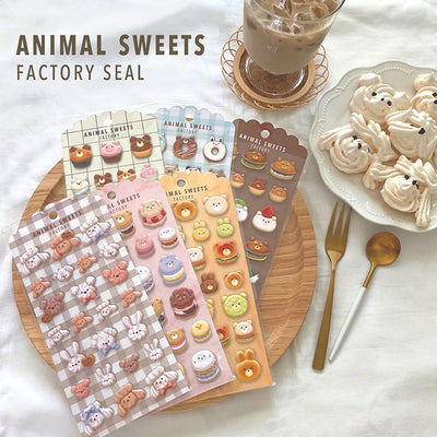 Mind Wave - Sticker Pack - Animal Sweets Factory - Macaroon