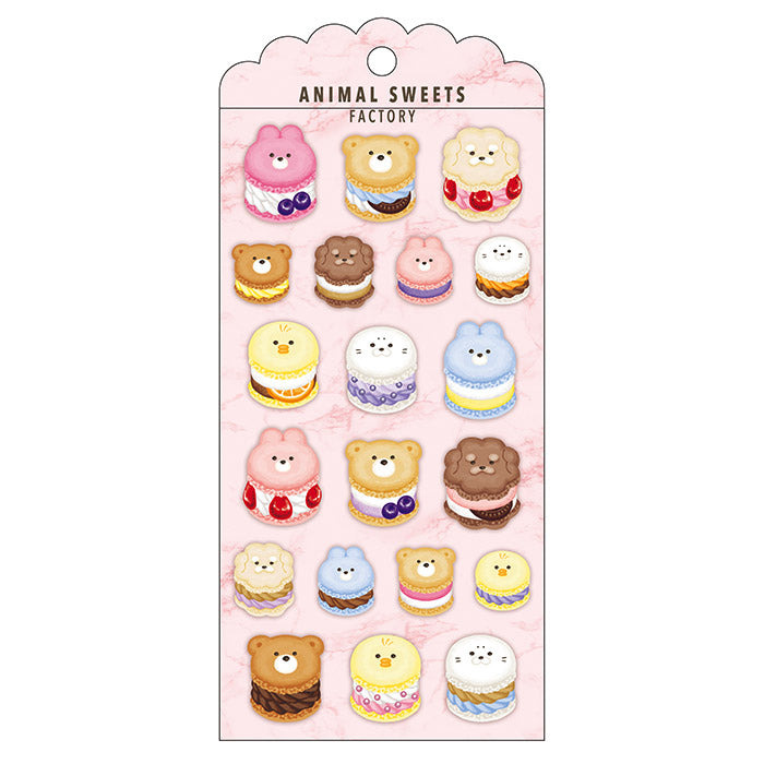 Mind Wave - Sticker Pack - Animal Sweets Factory - Macaroon