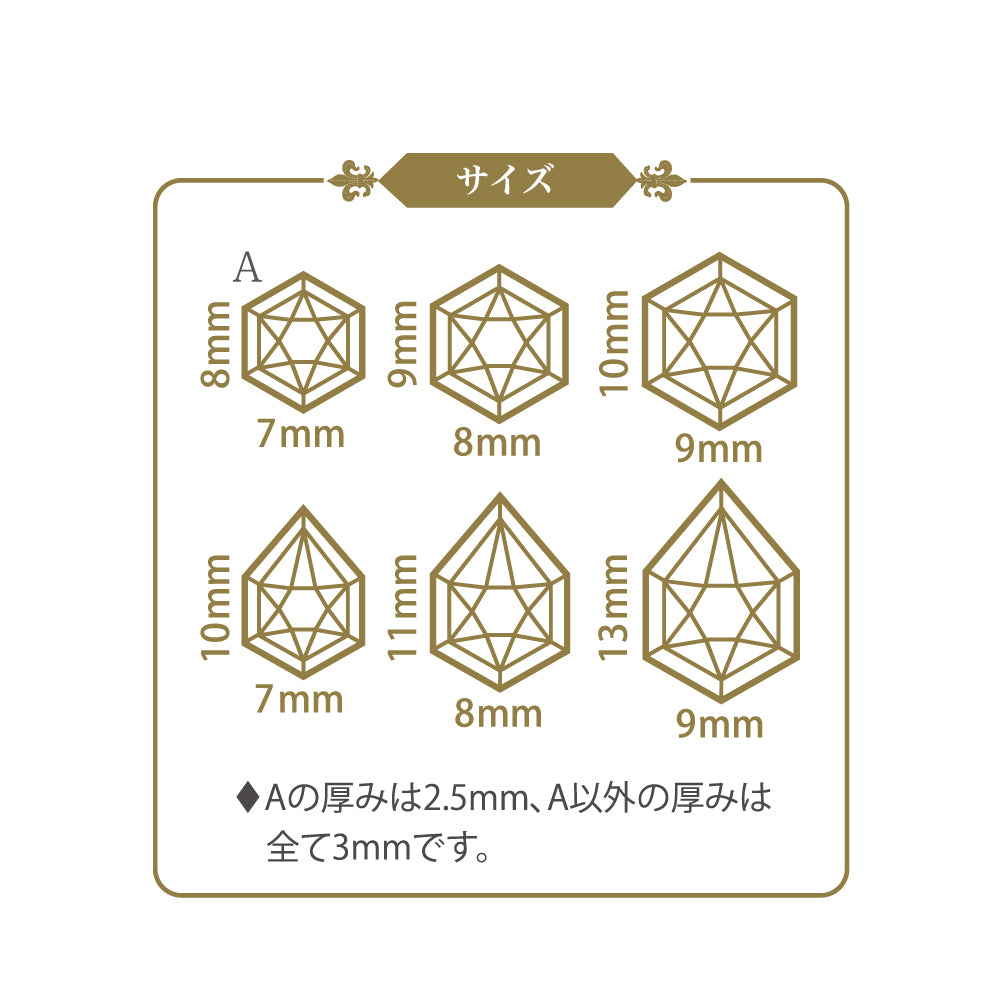 Padico Resin Jewel Mold Mini - Hexagon
