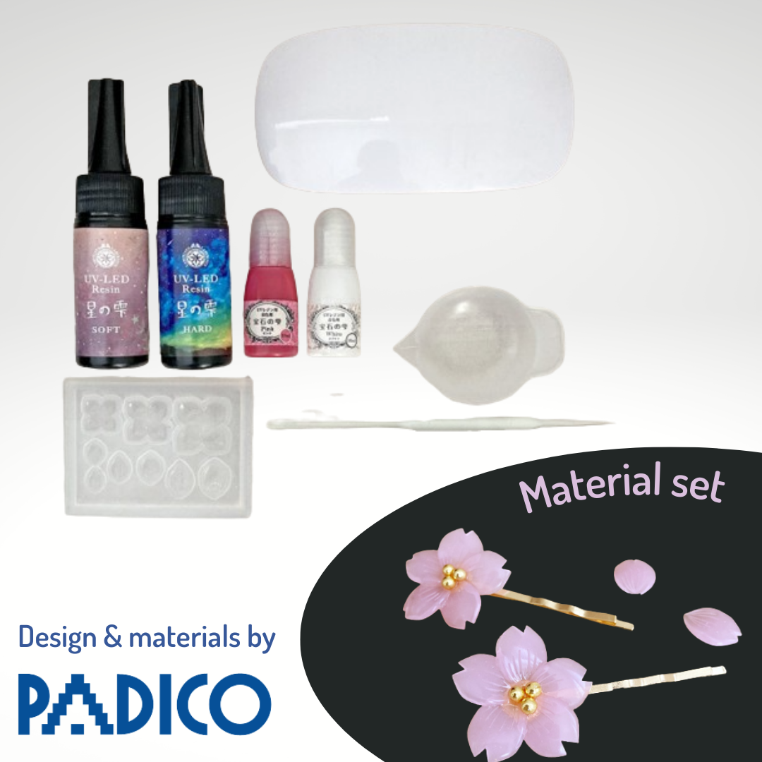 Padico UV Resin Sakura Flower - Material Set