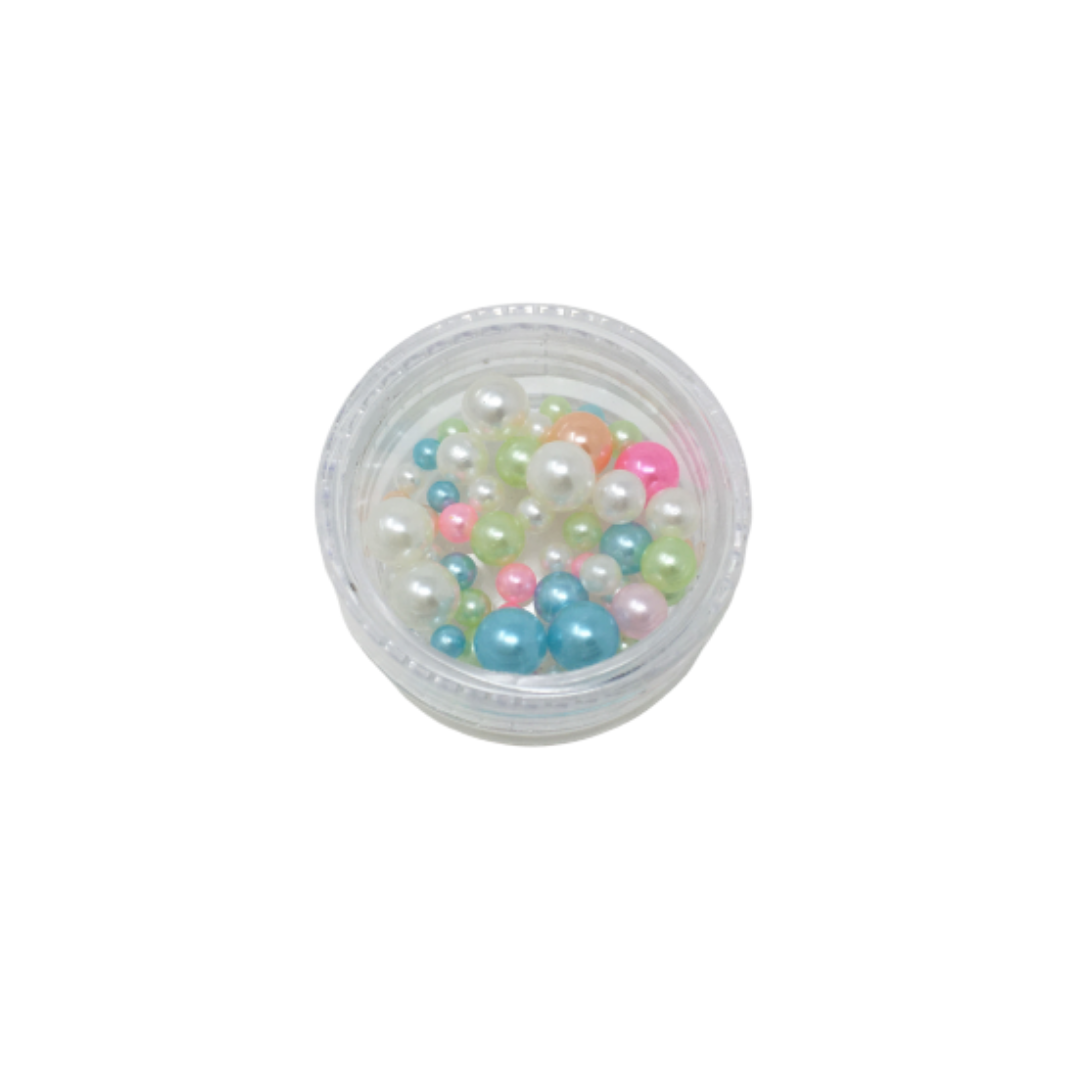 Pearlescent Beads for Resin Creation - Small Pot - Green, Pink & Blue Mix