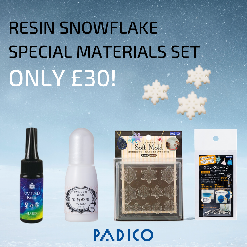 Padico UV Resin Snowflake Materials Set