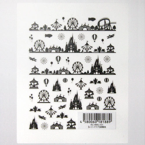 Resin Club Stickers - Amusement Park - Made in Japan