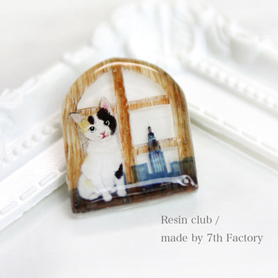 Resin Club Stickers - Cat Faces - Made in Japan