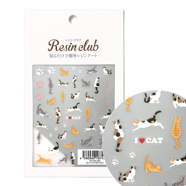 Resin Club Stickers - Cats - Made in Japan