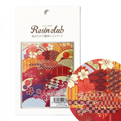 Resin Club Stickers - Japanese Chiyogami Pattern - Made in Japan
