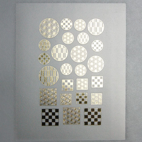 Resin Club Stickers - Golden Japanese Patterns - Made in Japan