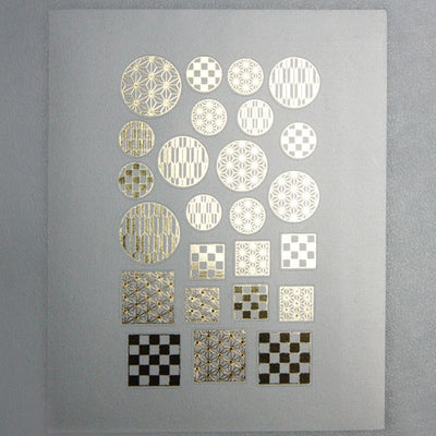 Resin Club Stickers - Golden Japanese Patterns - Made in Japan