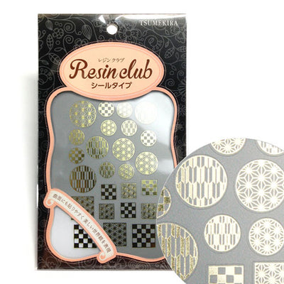 Resin Club Stickers - Golden Japanese Patterns - Made in Japan