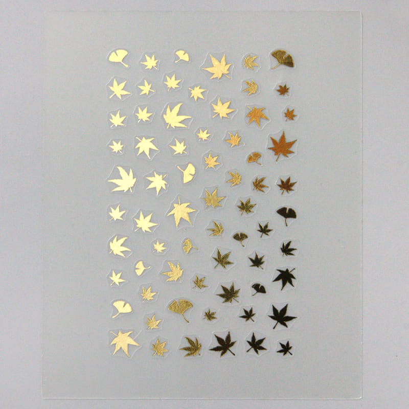 Resin Club Stickers - Golden Maple Leaves - Made in Japan