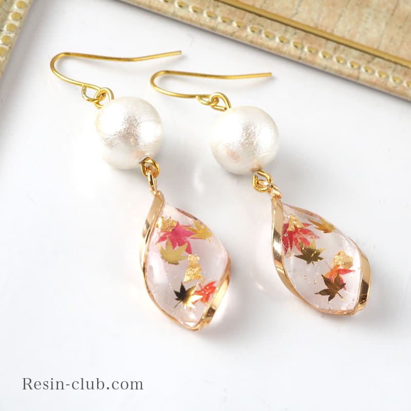 Resin Club Stickers - Golden Maple Leaves - Made in Japan