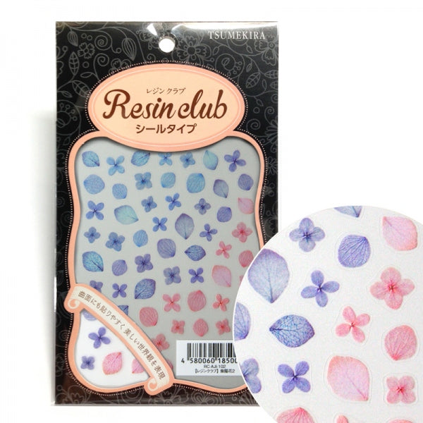 Resin Club Stickers - Hydrangea - Made in Japan