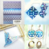 Resin Club Stickers - Blue Kiriko Glass - Made in Japan
