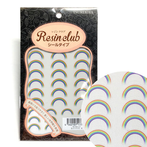 Resin Club Stickers - Rainbow - Made in Japan