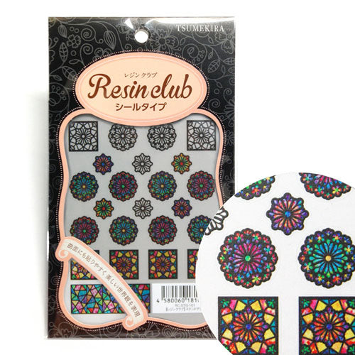 Resin Club Stickers - Stained Glass - Made in Japan