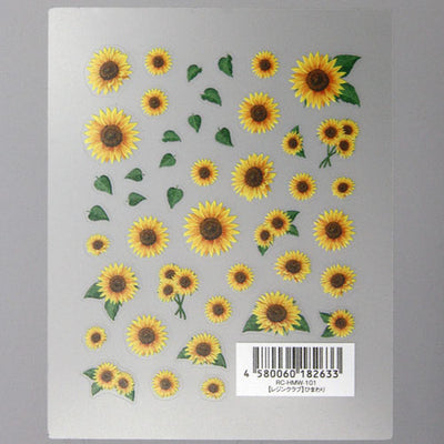 Resin Club Stickers - Sunflowers - Made in Japan