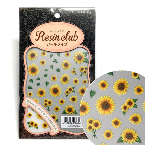 Resin Club Stickers - Sunflowers - Made in Japan