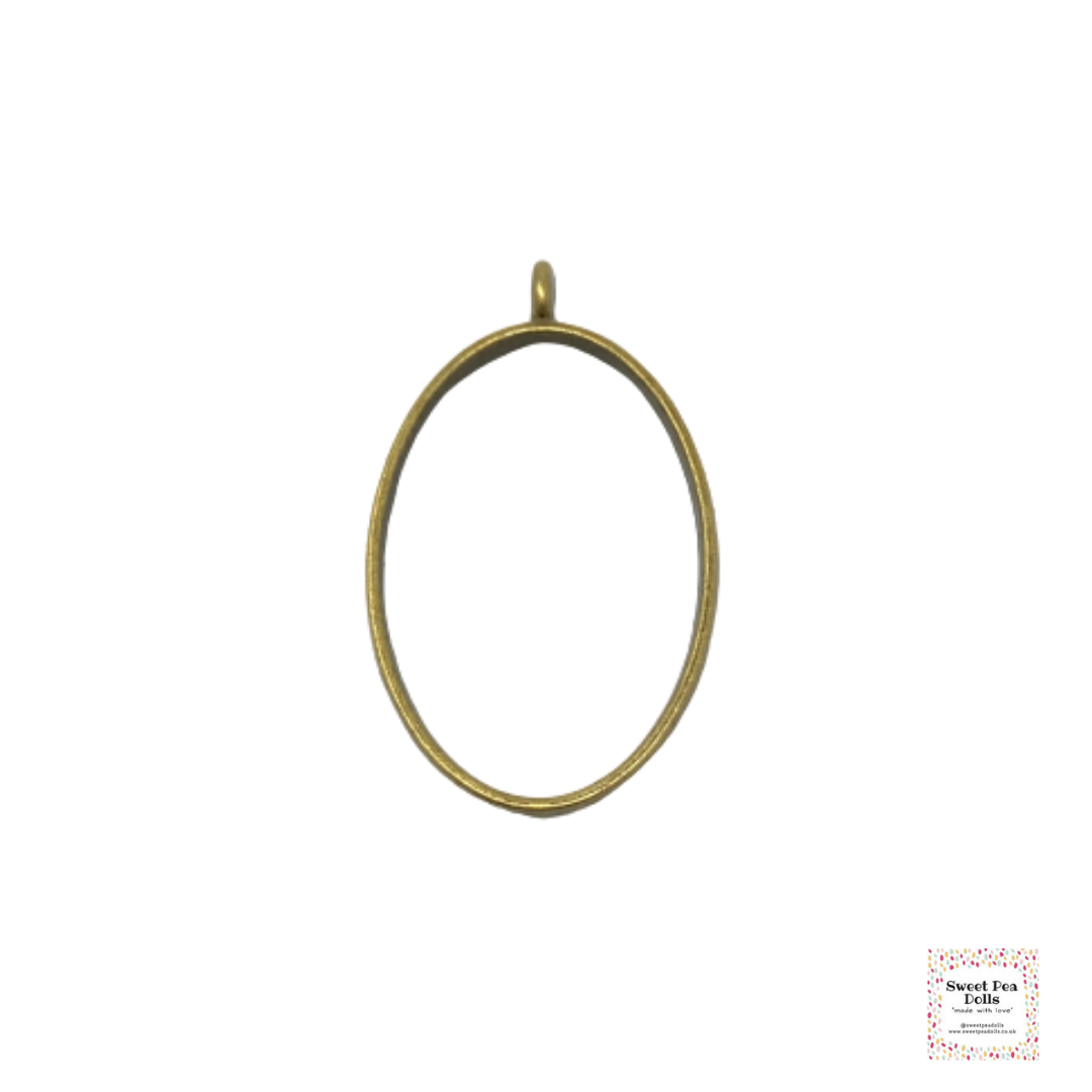 Resin Open Back Bezel -Bronze Oval